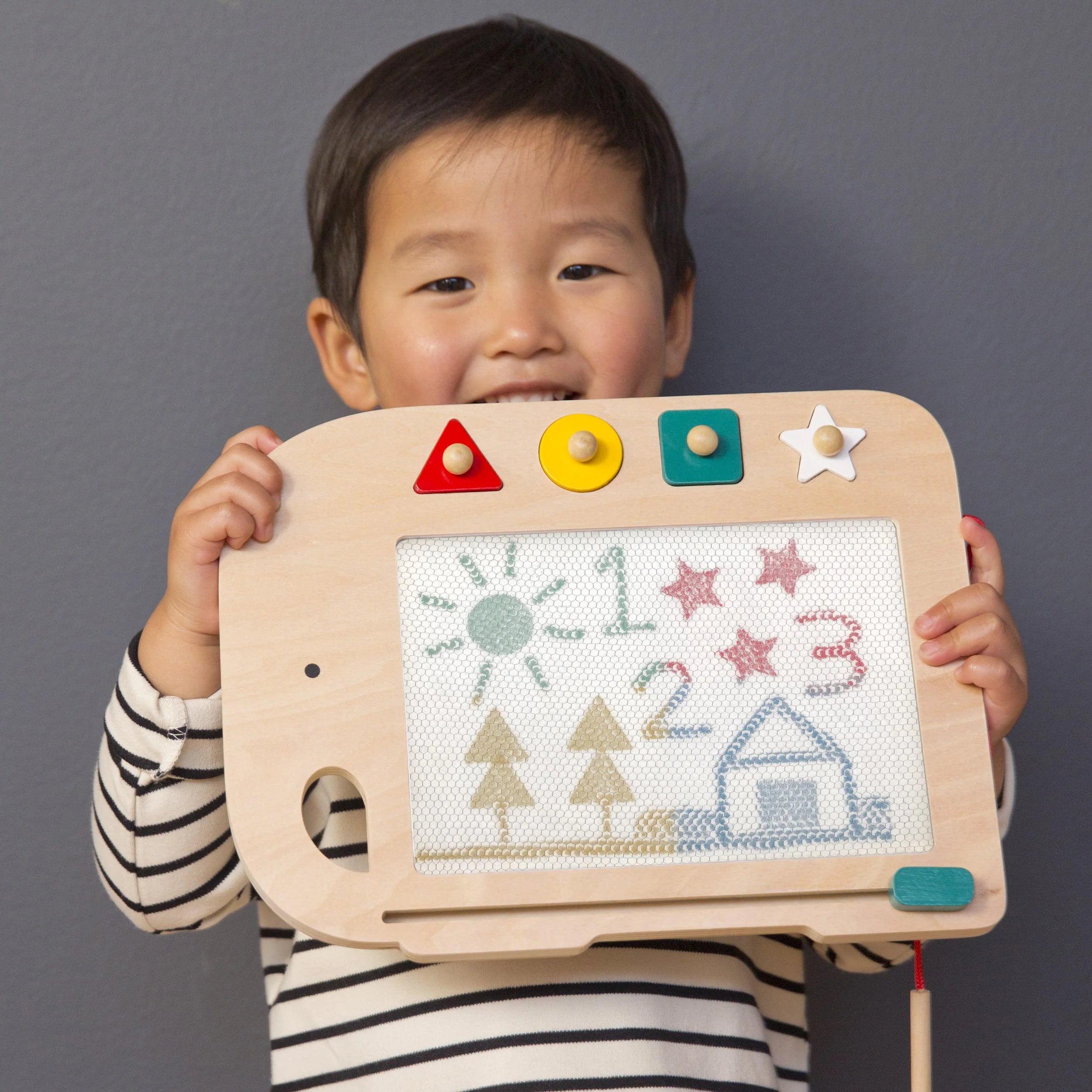 Doodle + Draw Elephant Wooden Magic Drawing Board