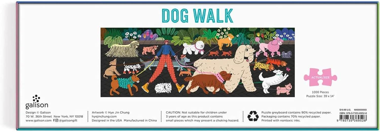 Dog Walk 1000 Piece Panoramic Puzzle
