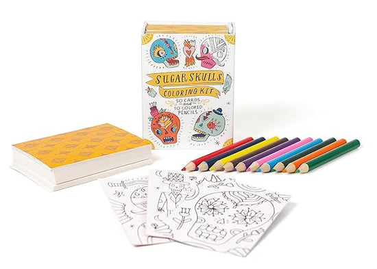 Sugar Skulls Coloring Kit Paperback – 23 Aug. 2016