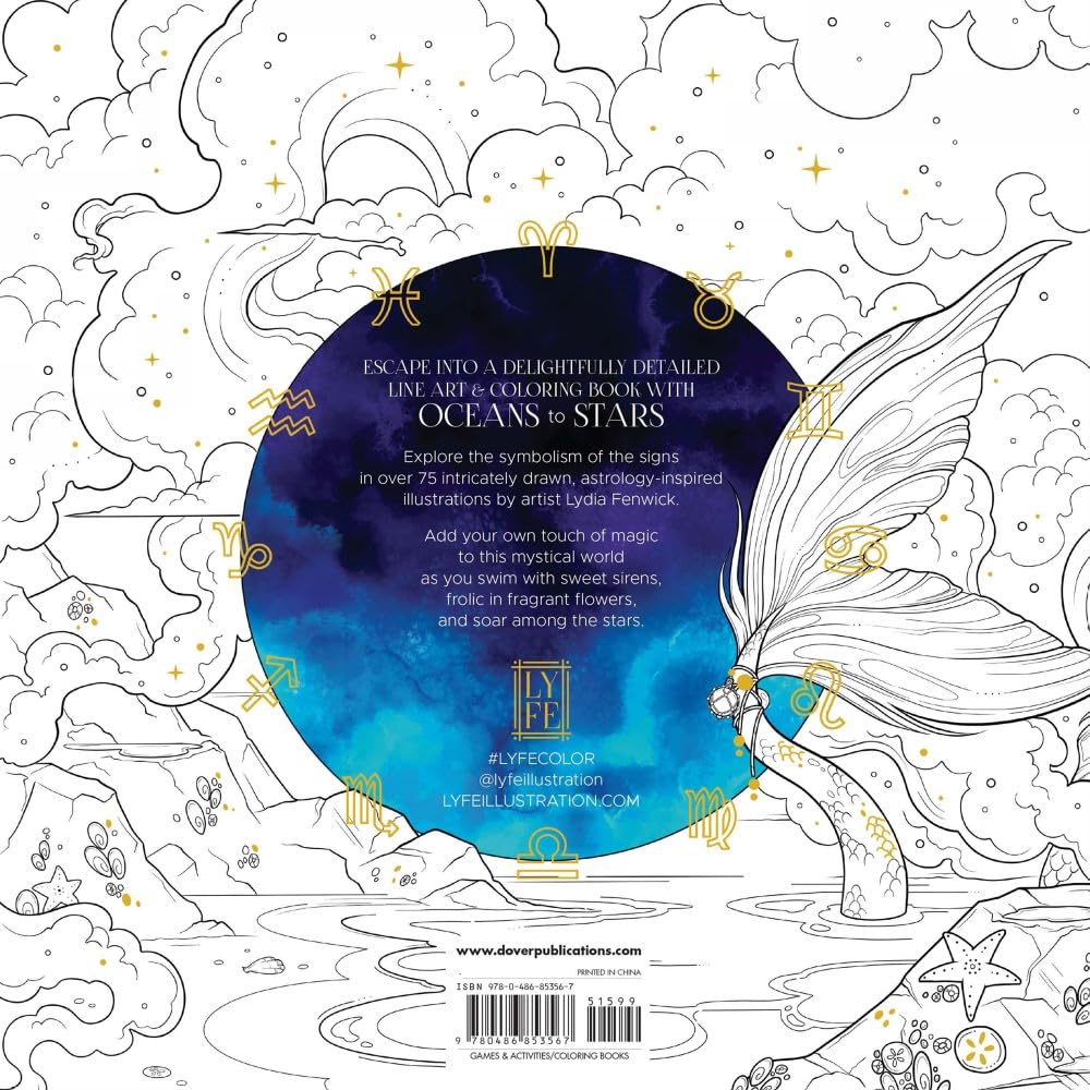 Oceans to Stars: An Astrology Art & Coloring Book (Adult Coloring)
