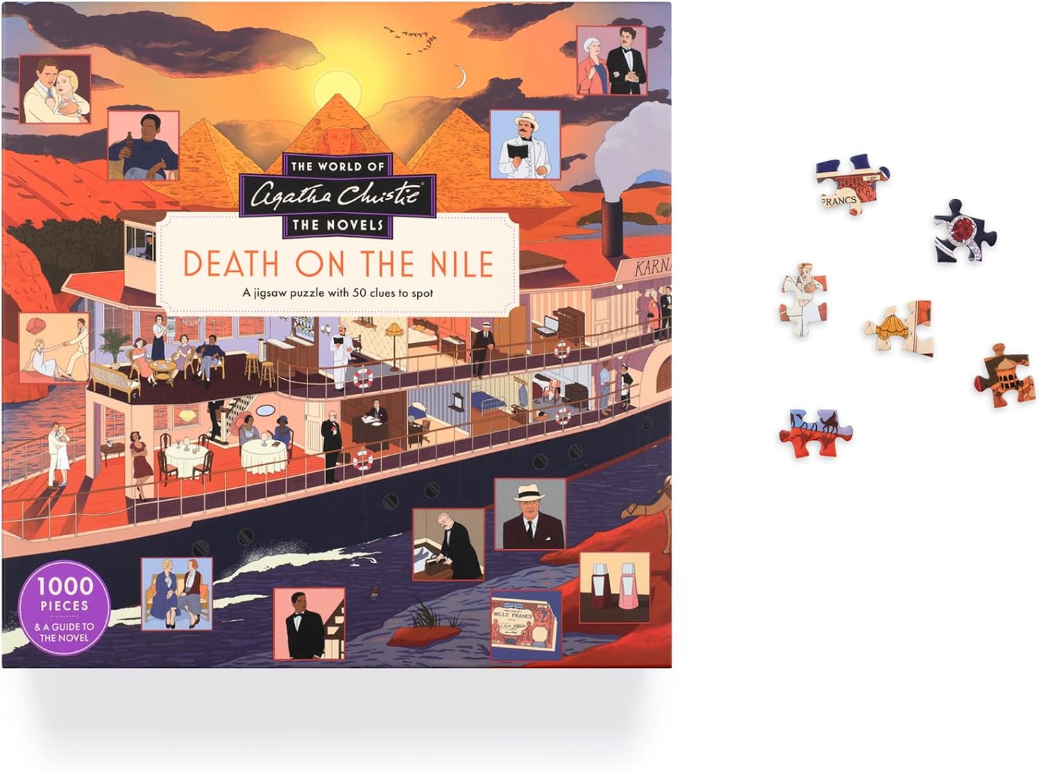 The World of Agatha Christie: Death on the Nile: A 1000-piece jigsaw puzzle with 50 clues to spot