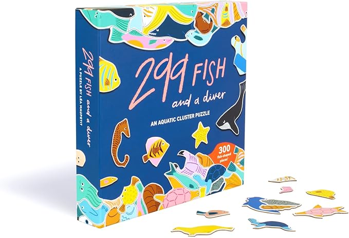 299 Fish and a Diver Puzzle: An Aquatic Cluster Puzzle: 300 Pieces