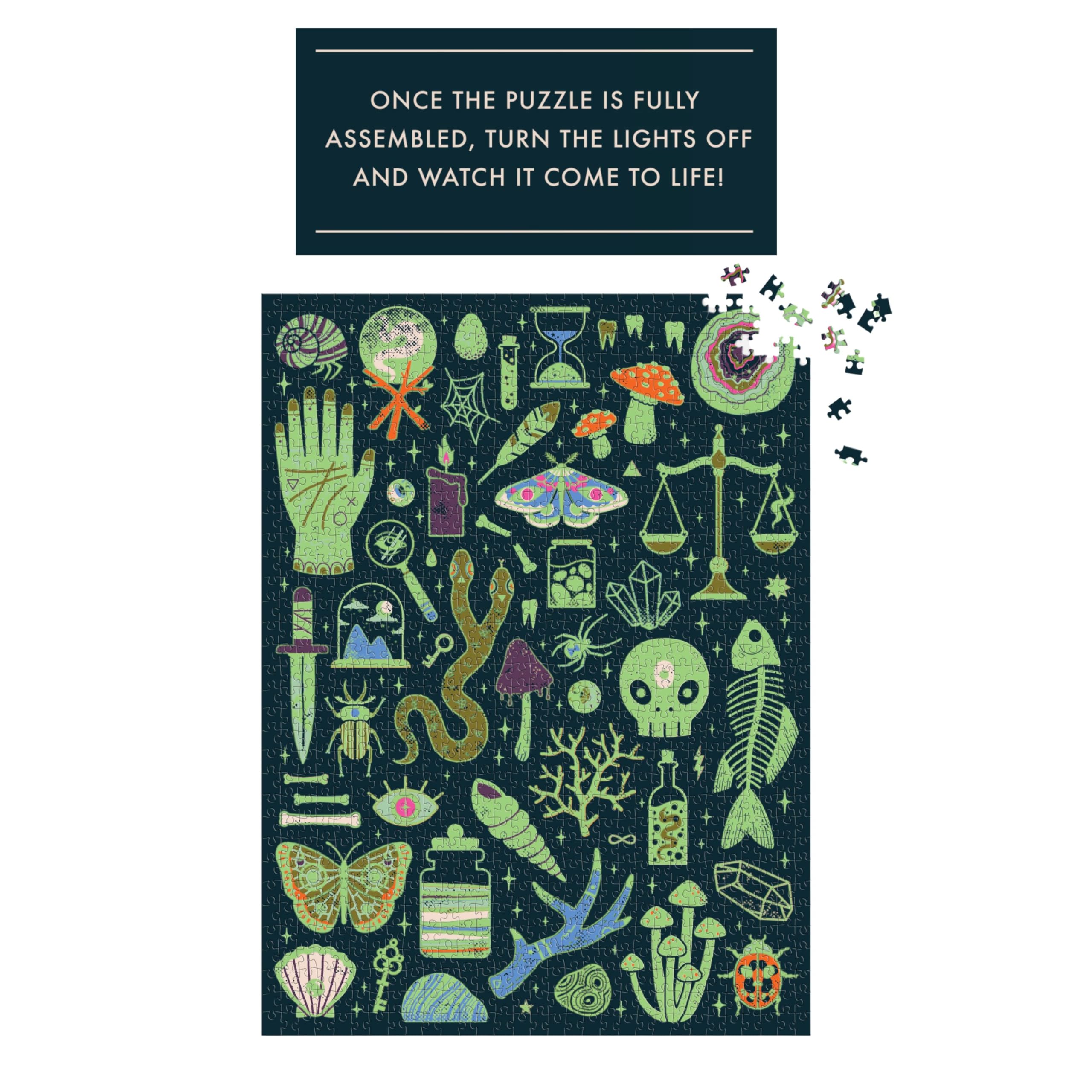 Occult and Curious 1000 Piece Glow in the Dark Puzzle