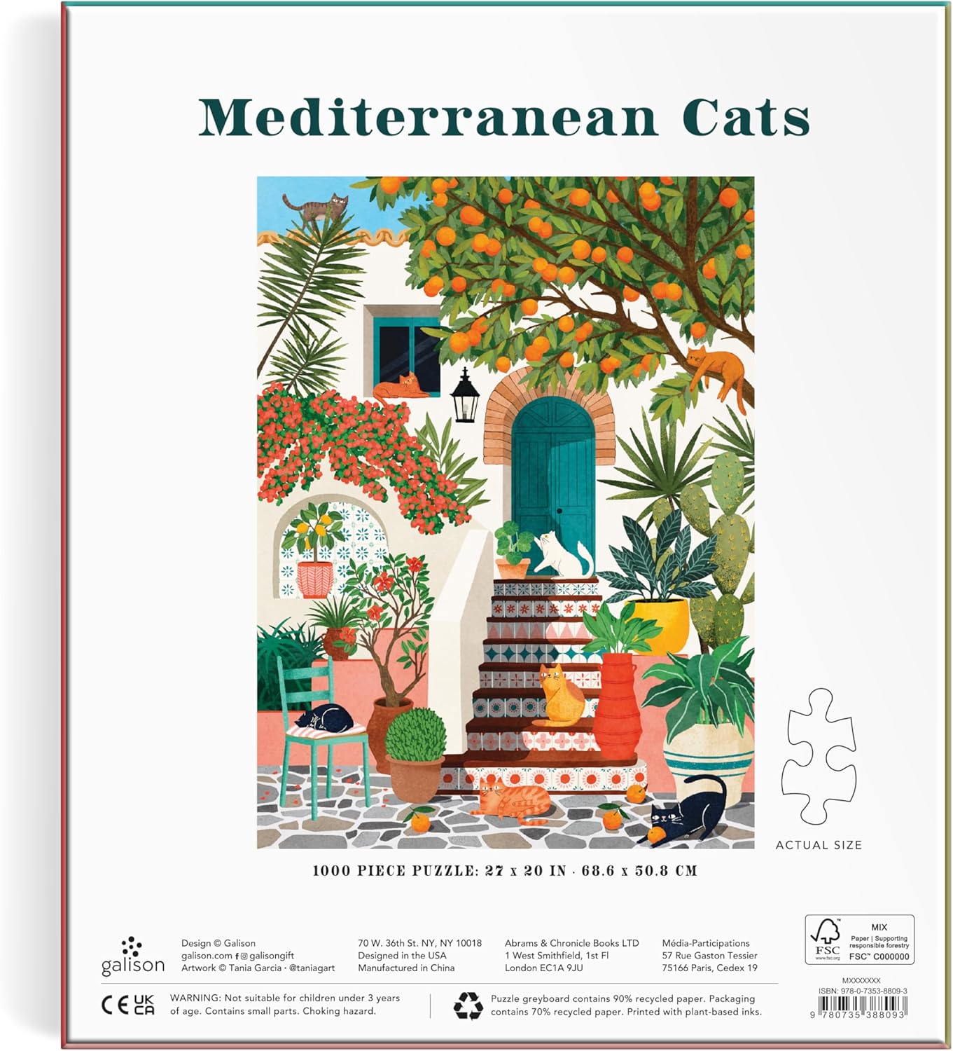 Mediterranean Cats 1000 Piece Puzzle