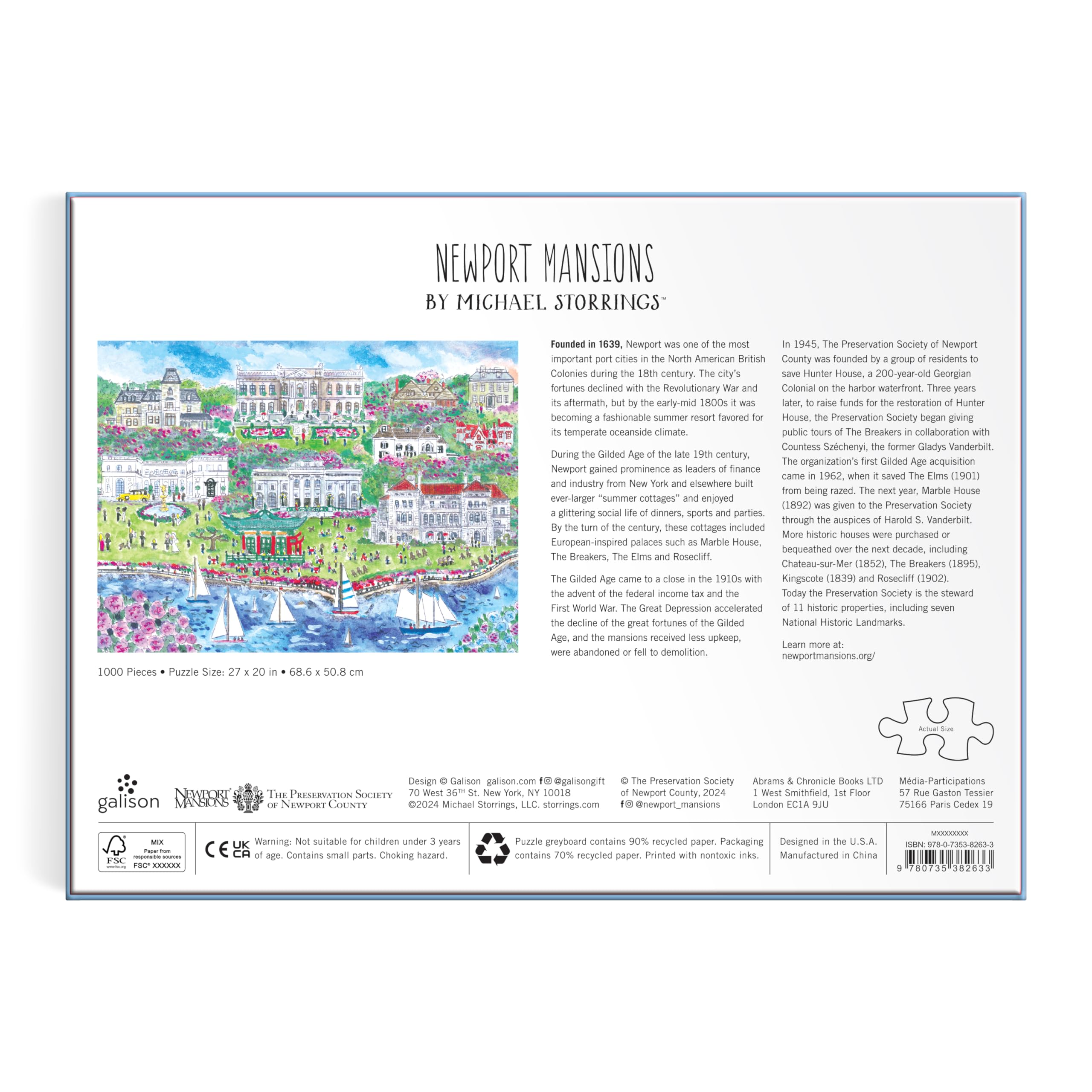 Michael Storrings Newport Mansions 1000pc Puzzle