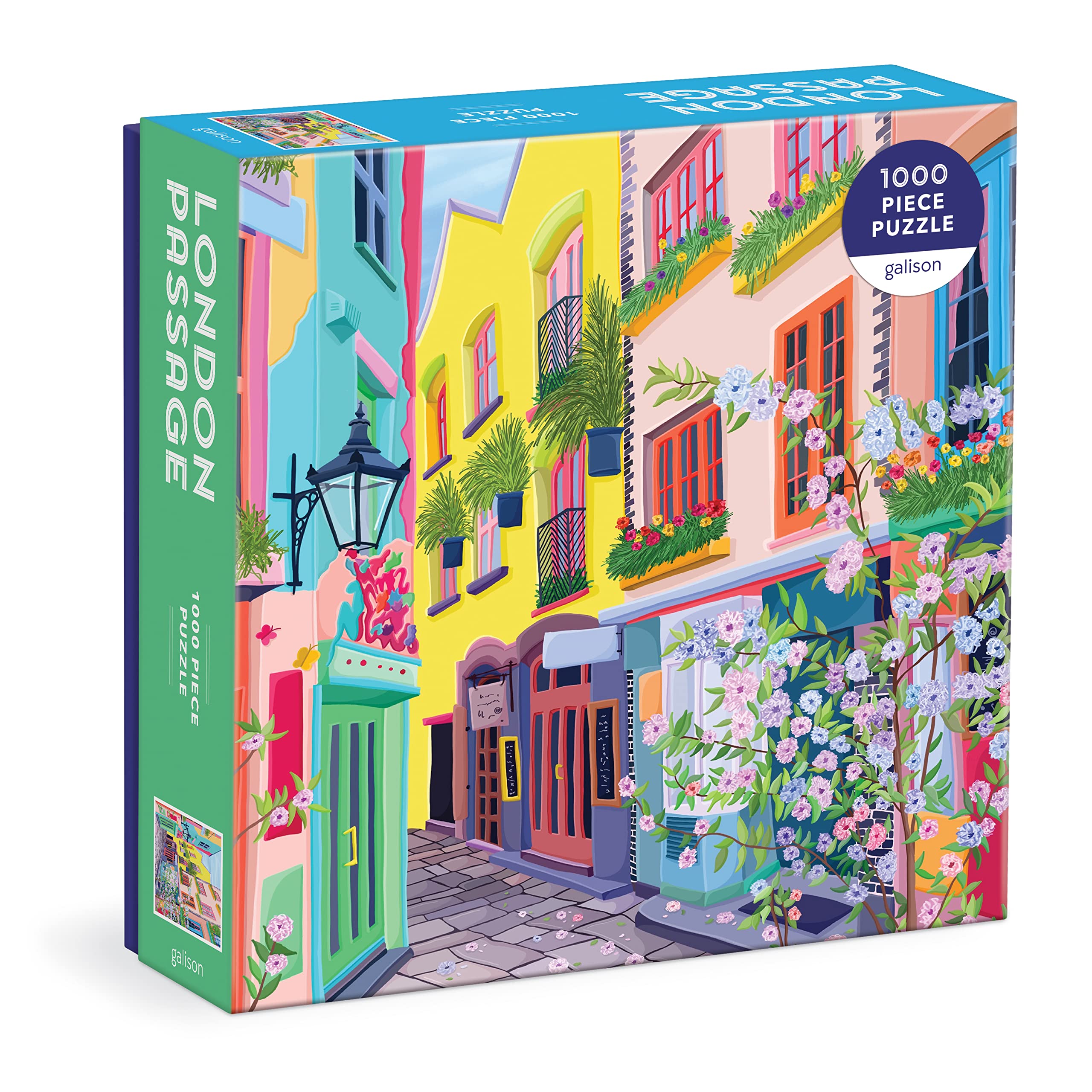 London Passage – 1000 Piece Puzzle Fun and Challenging Activity with Bright and Bold Artwork of Colorful London Streets for Adults and Families