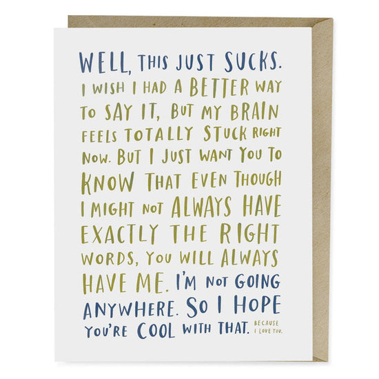 Awkward Sympathy Card (Greetings Card)