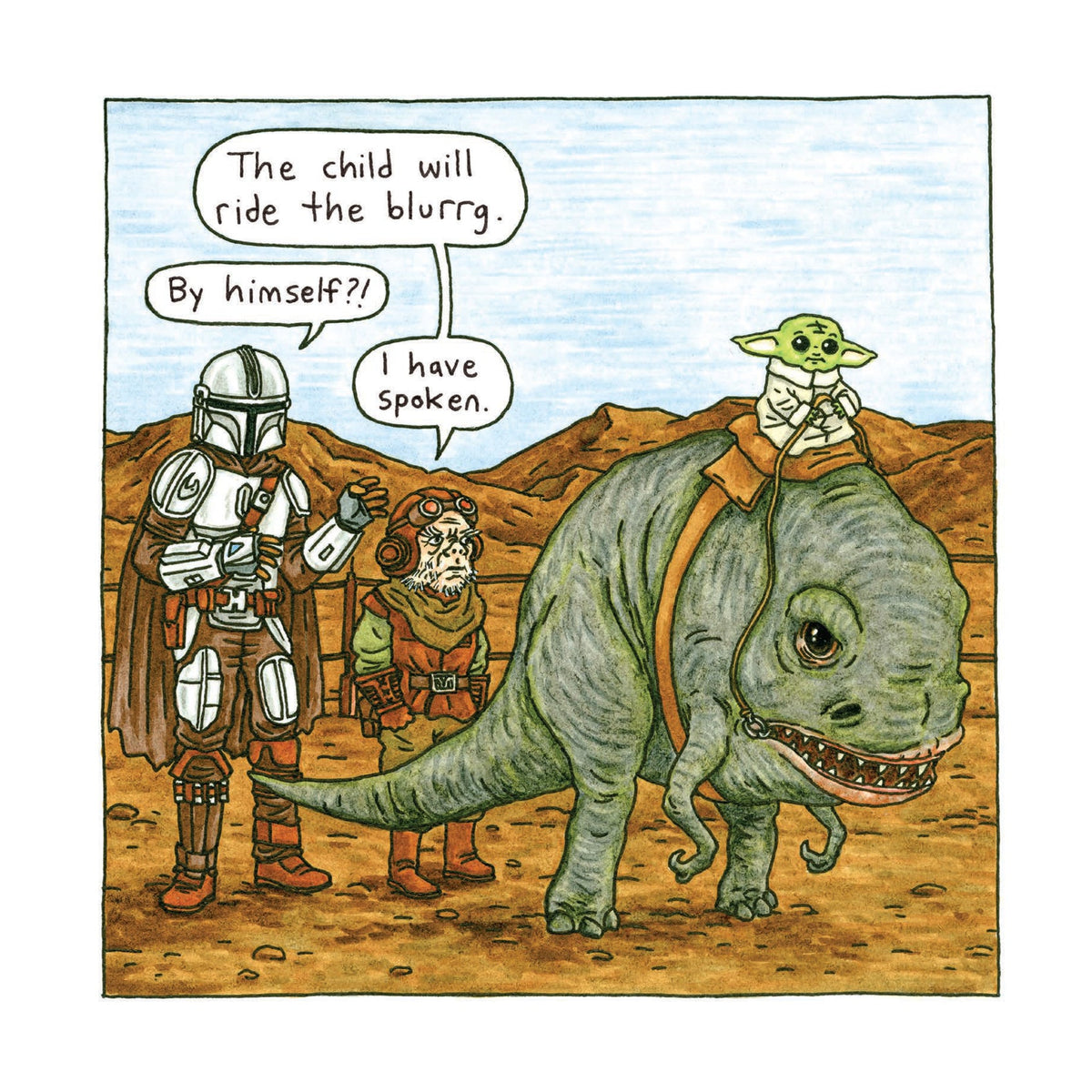 Star Wars The Mandalorian and Child 2027 Wall Calendar