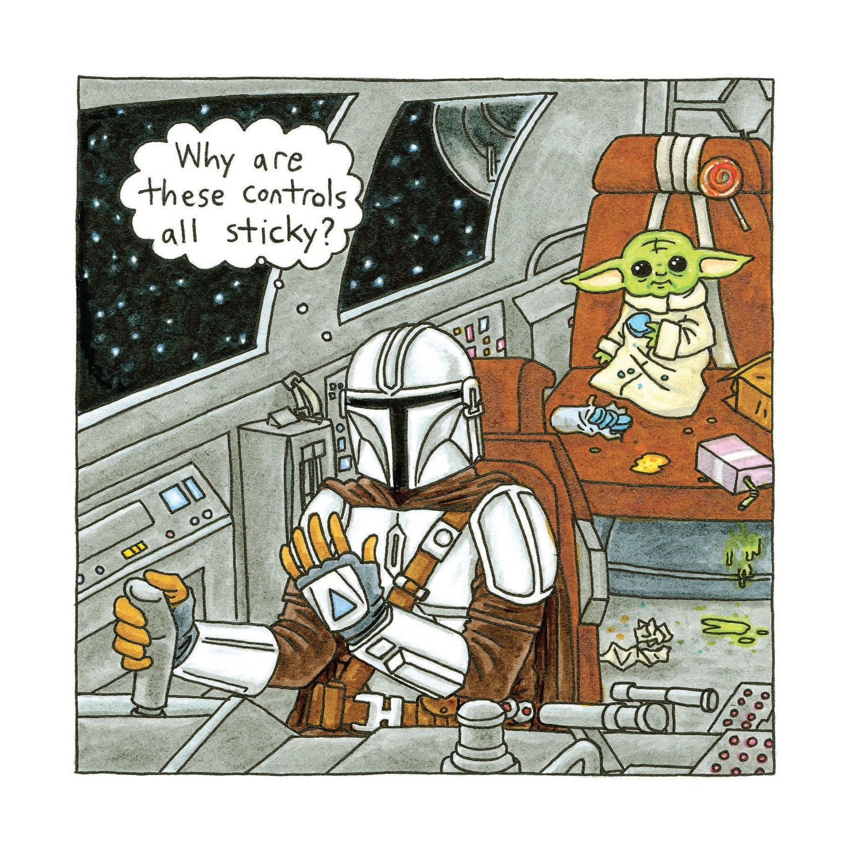Star Wars The Mandalorian and Child 2027 Wall Calendar