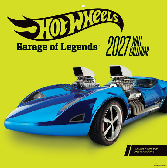 Hot Wheels Garage of Legends 2027 Wall Calendar