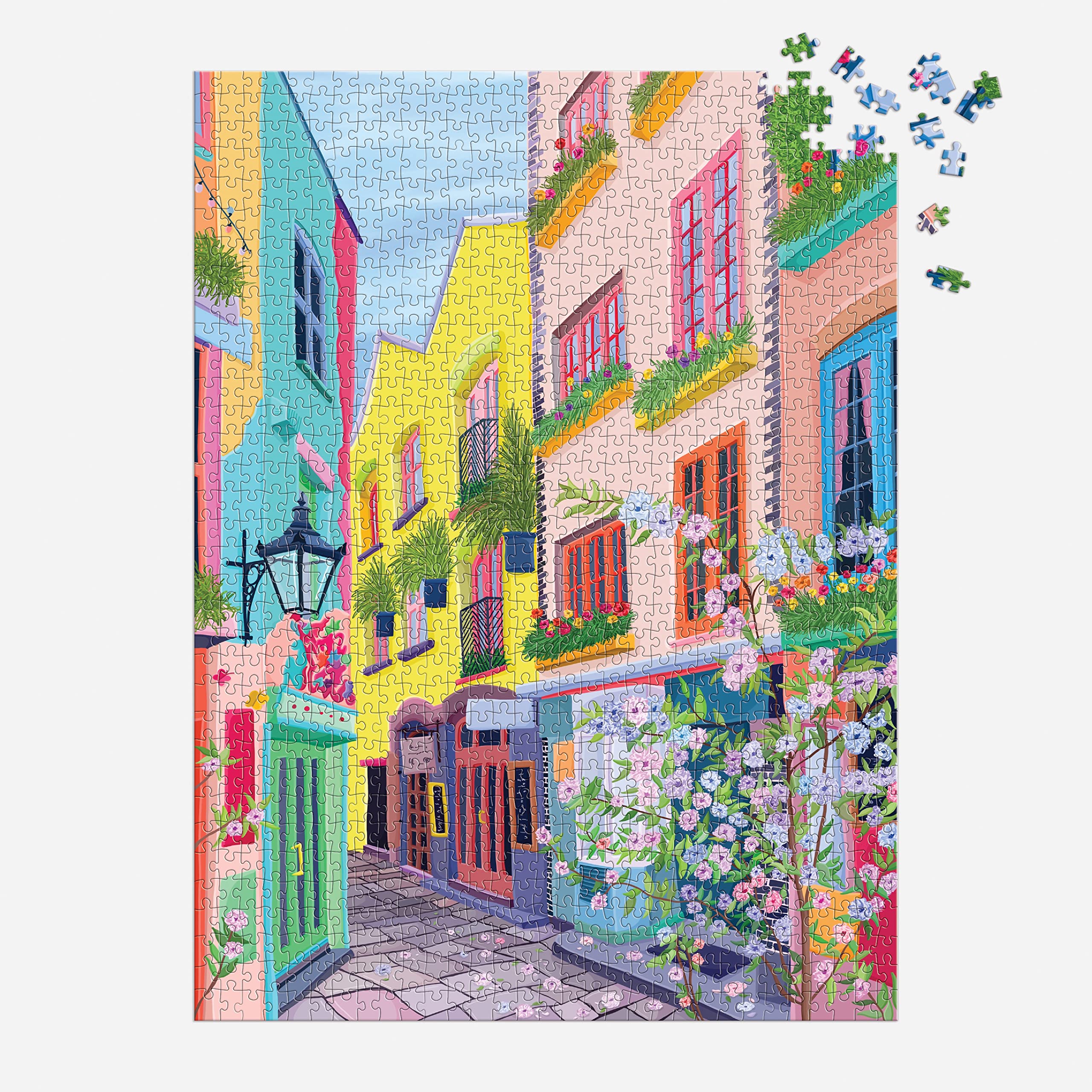 London Passage – 1000 Piece Puzzle Fun and Challenging Activity with Bright and Bold Artwork of Colorful London Streets for Adults and Families