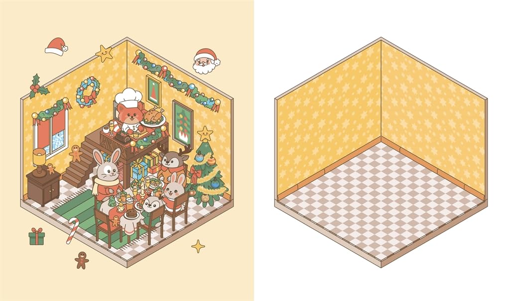 Cozy Christmas: Over 500 Reusable Stickers! (Cute 'n' Cozy Sticker Therapy Series)