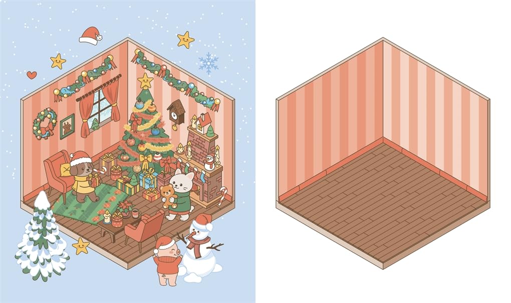 Cozy Christmas: Over 500 Reusable Stickers! (Cute 'n' Cozy Sticker Therapy Series)
