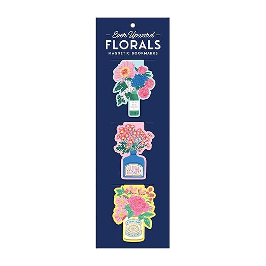 Ever Upward Floral Magnetic Bookmar