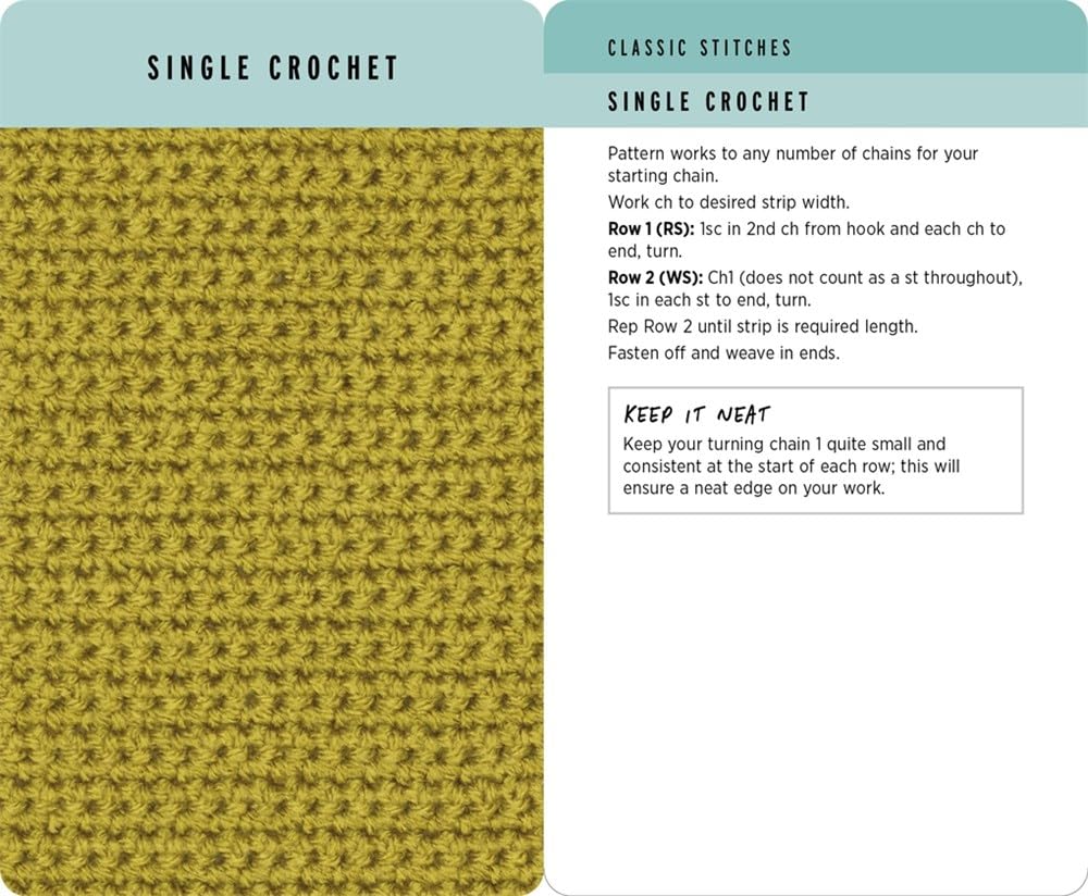 Crochet Stitches Card Deck