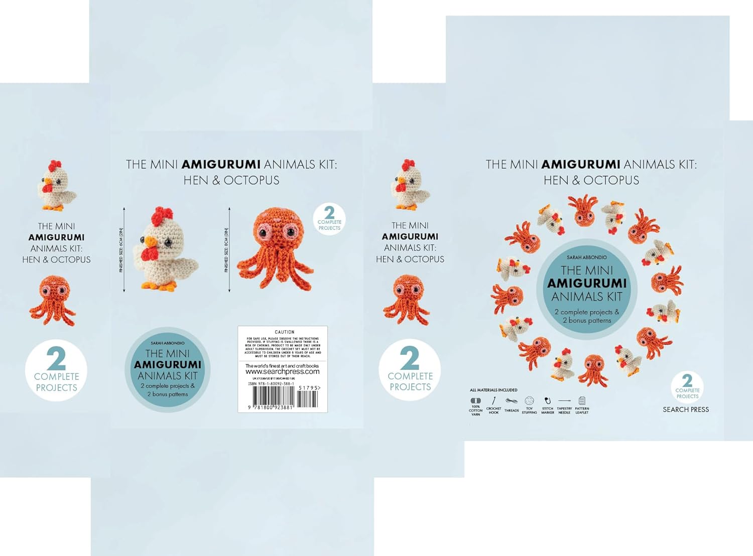 The Mini Amigurumi Animals Kit: 2 complete projects & 2 bonus patterns