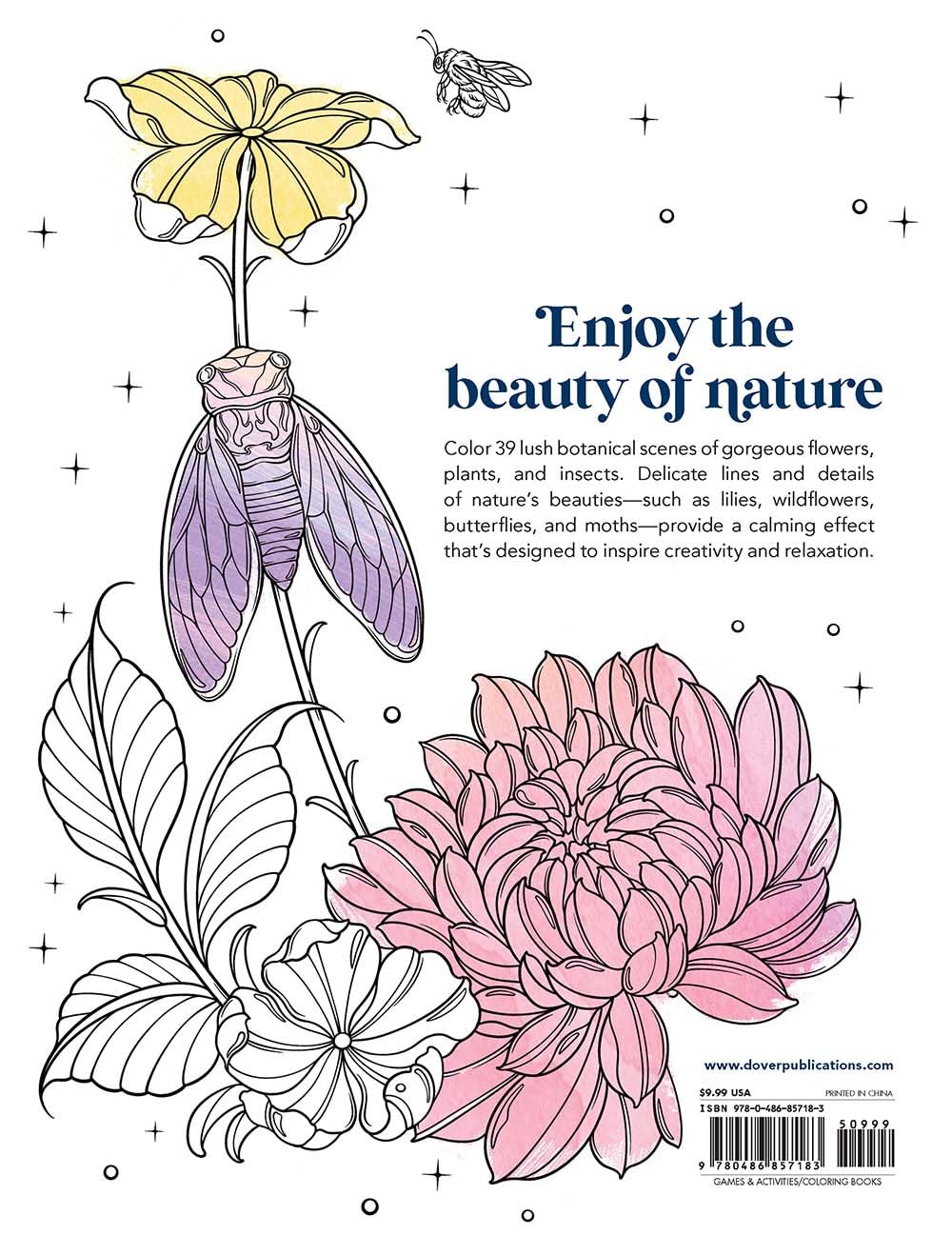 Bugs & Blooms: A Botanical Coloring Book