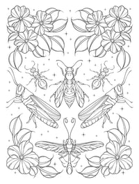 Bugs & Blooms: A Botanical Coloring Book