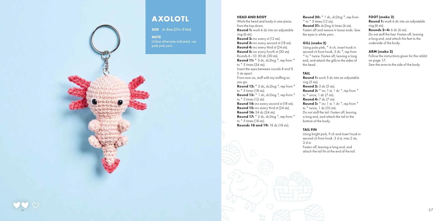 Mini Amigurumi Bag Charms: 23 adorable keyrings to crochet