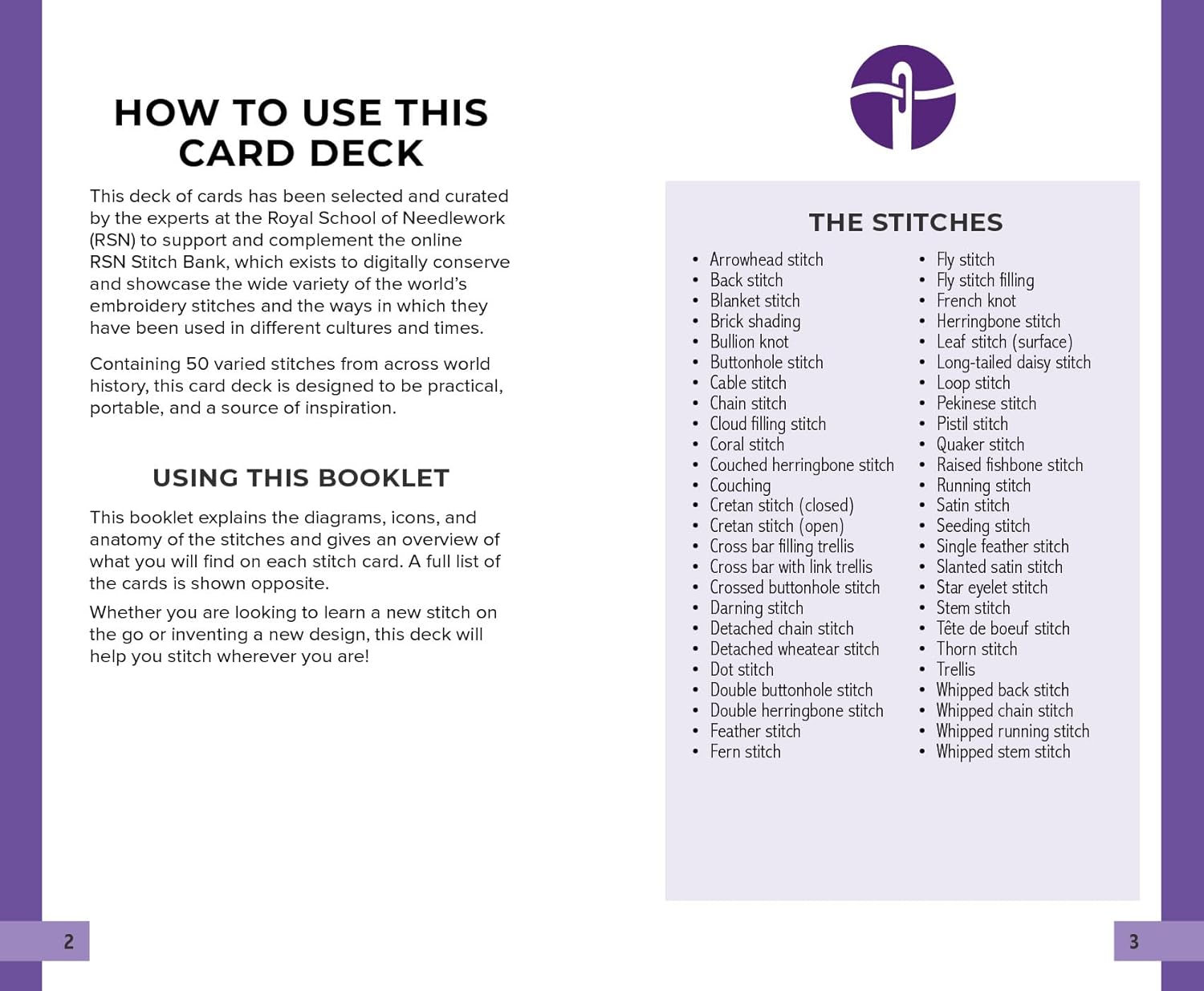 RSN Stitch Bank: The Embroidery Stitches Card Deck