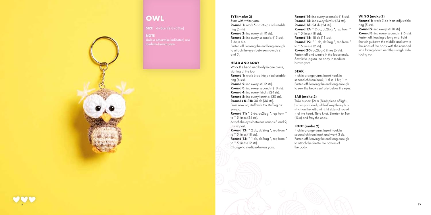 Mini Amigurumi Bag Charms: 23 adorable keyrings to crochet