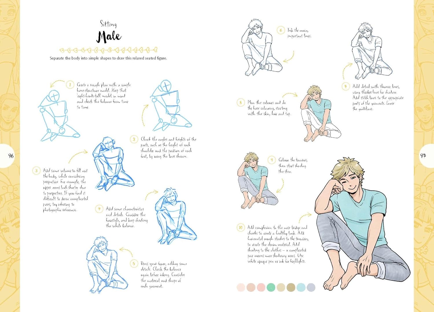 10 Step Drawing: Manga: Draw over 30 manga images in 10 easy