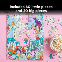 Piece It Together Family Puzzle: Purrmaid Paradise: (60-Piece Puzzle)