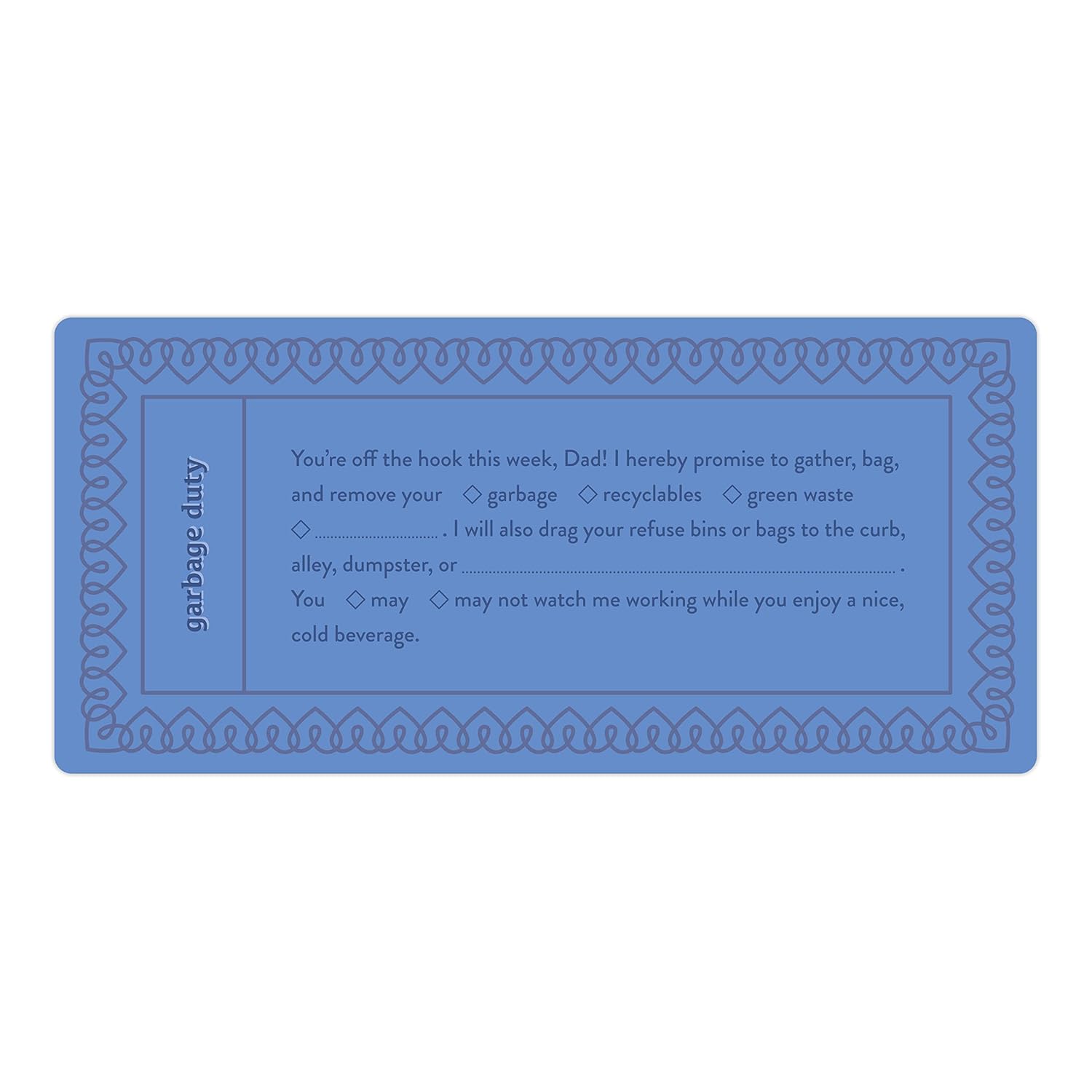 Fill in the Love Dad Vouchers, Booklet of 15 Dad Coupons