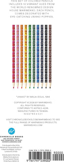 Marimekko Colored Pencils (Unikko) - 10 Colored Pencils
