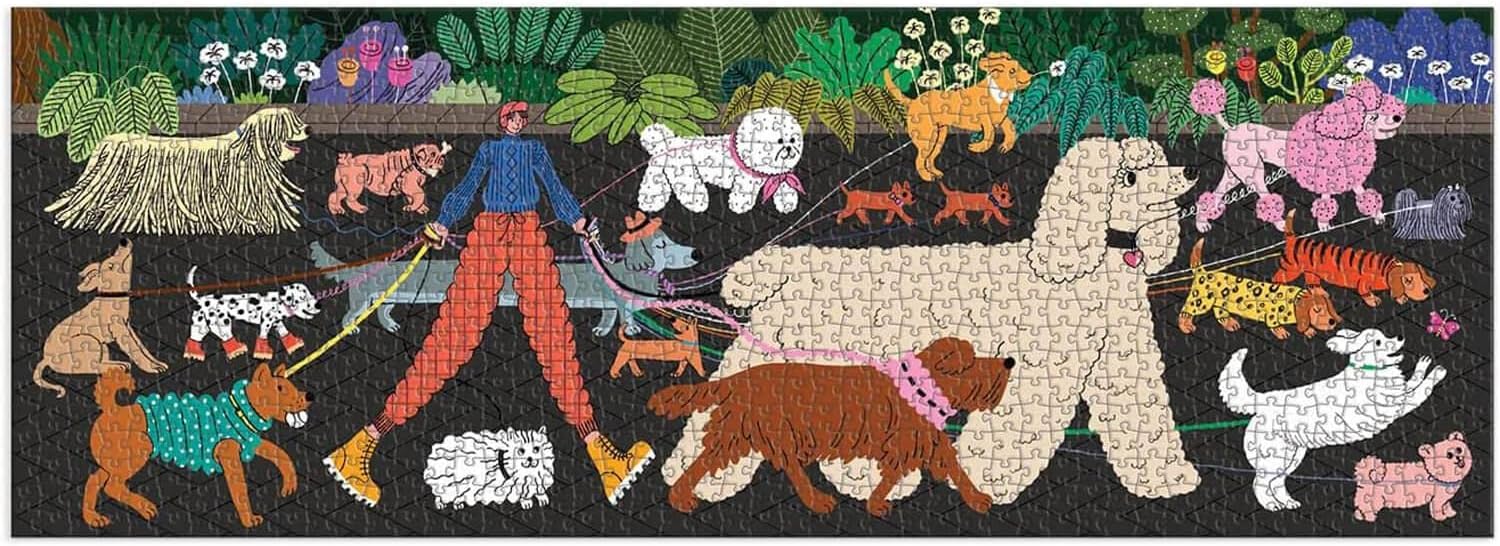 Dog Walk 1000 Piece Panoramic Puzzle
