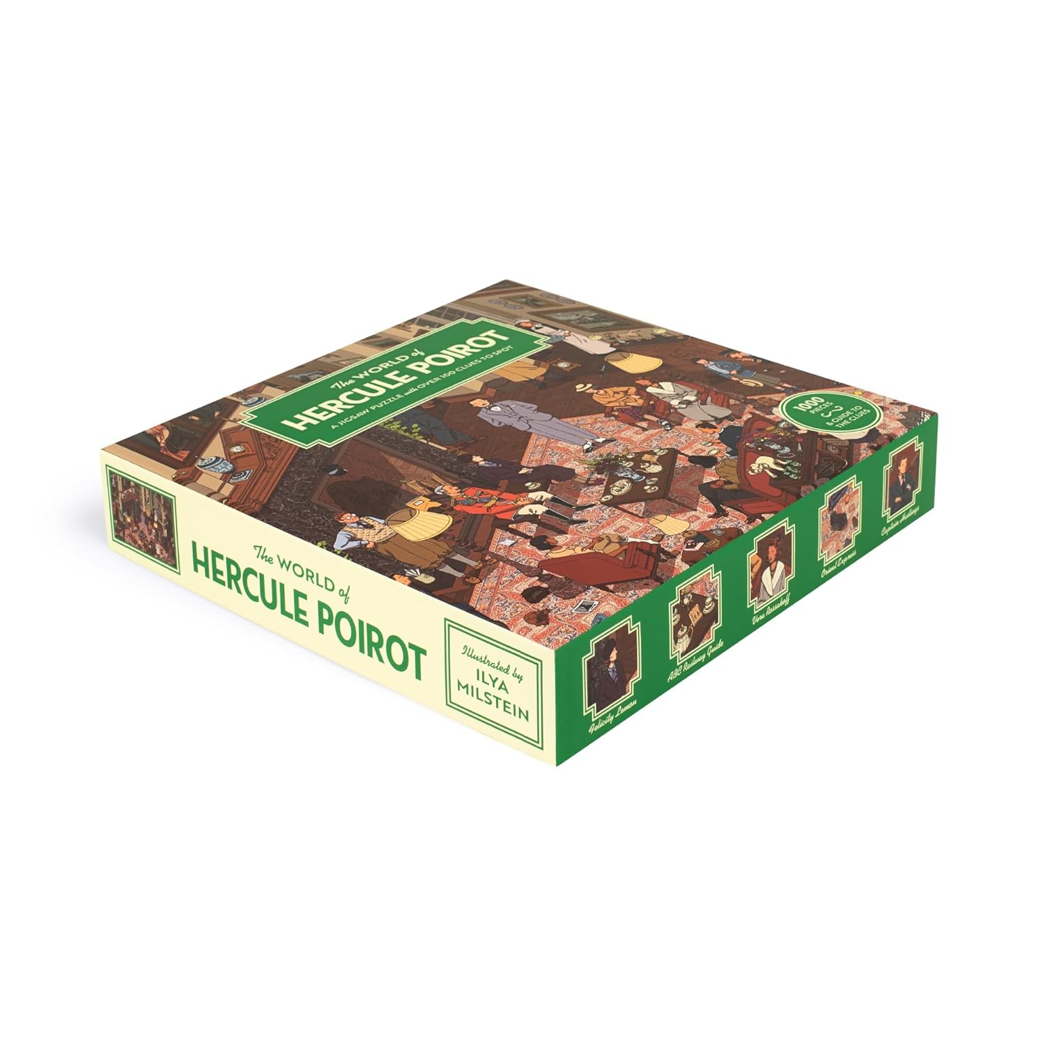 The World of Hercule Poirot: A 1000-piece Jigsaw Puzzle with over 100 Clues to Spot: A Gift for Fans of Agatha Christie