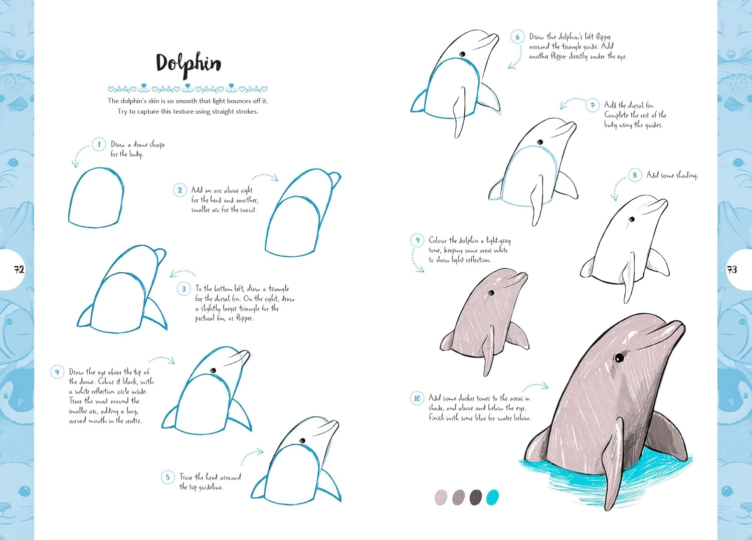 10 Step Drawing: Cute Animals: Draw over 50 adorable animals in 10 easy steps