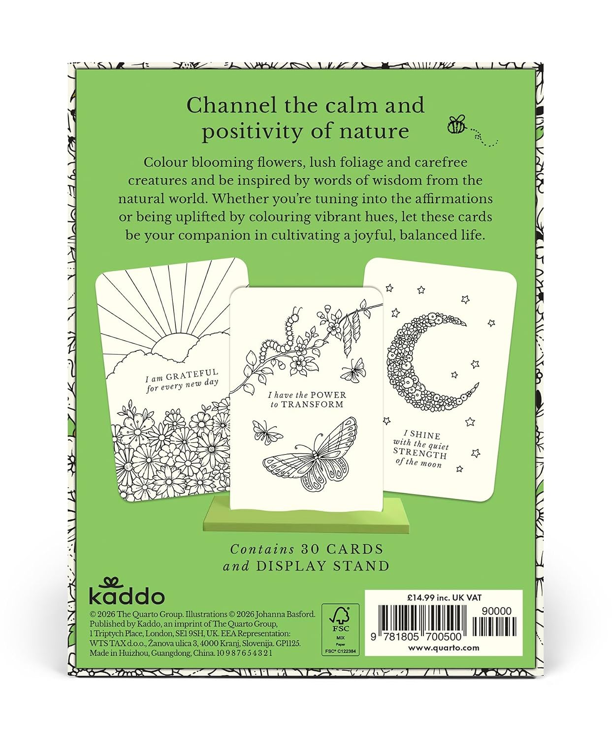 Johanna Basford's Notes from Nature: 30 Affirmation Cards to Colour
