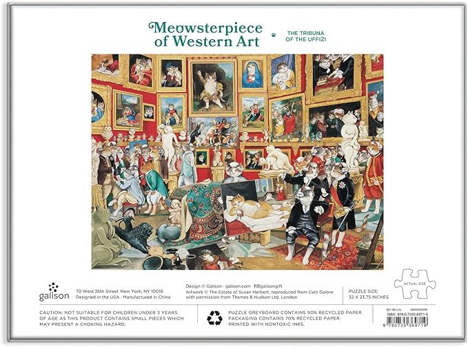 Tribuna of the Uffizi Meowsterpiece of Western Art Puzzle 1500 Piece