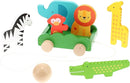 Safari Animals Wooden Bowling Set