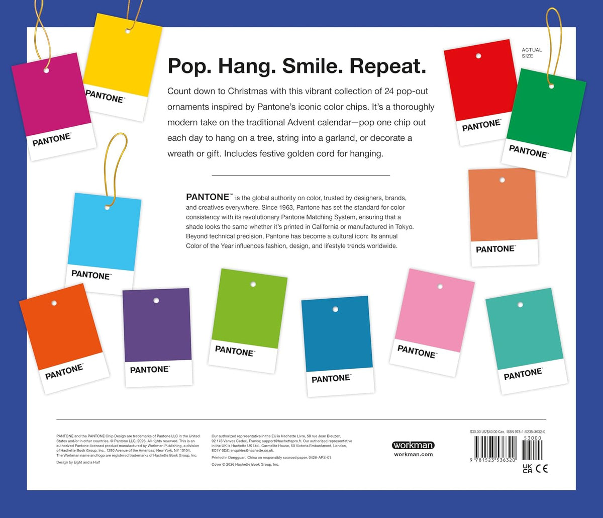 PANTONE Advent Calendar: 24 Days of Colourful Pop-Out Ornaments