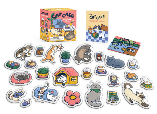 Cat Cafe Magnet Set: Meow!