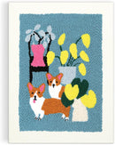 Corgi Friends – DIY Punch Needle Kit Includes 9 Yarns and Punch Needle To Make Beautiful Corgi Art