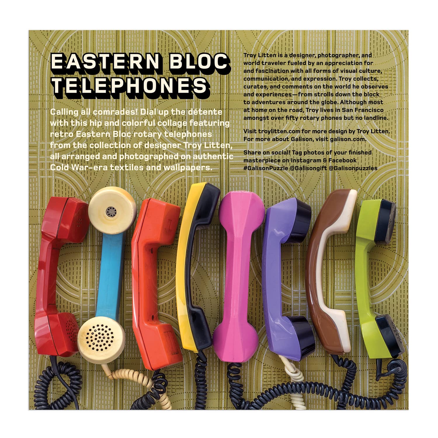 Eastern Bloc Telephones Jigsaw Puzzle, Multicoloured, 500 Pieces