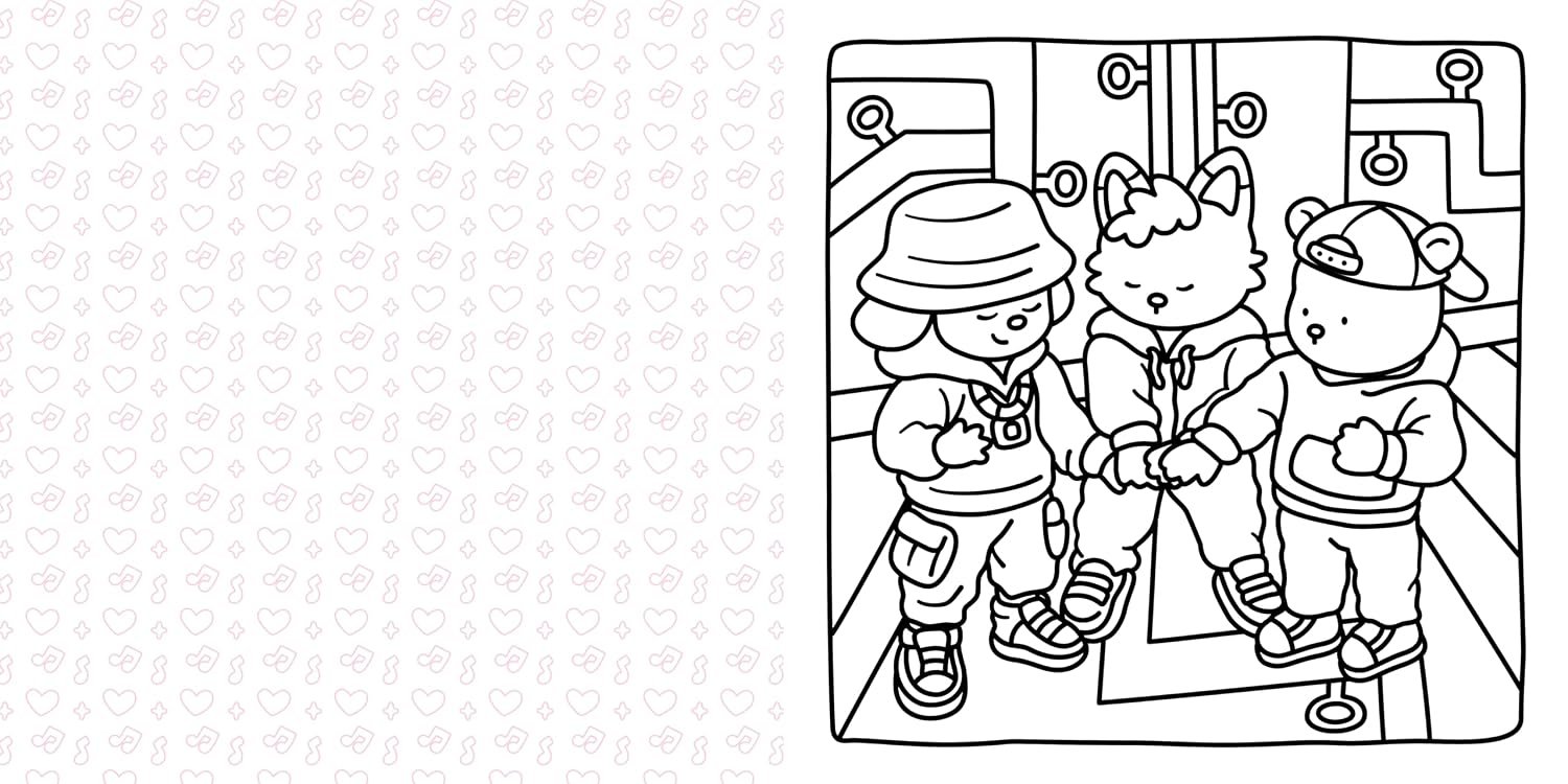 K-Pop Cuties: Adorable Characters to Color