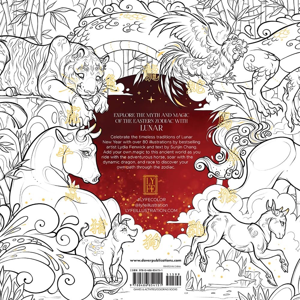Lunar: A Zodiac Art & Coloring Book