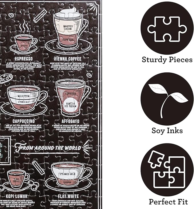Coffee Lover's 500 Piece Jigsaw Puzzle