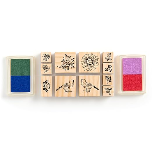 William Morris Rubber Stamp Set: 11 Stamps and 4 Ink Pads