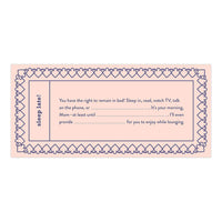 Fill in the Love Mom Vouchers, Book of 15 Unique Perforated Coupons
