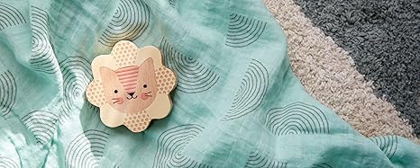 Petit Collage Friends Lion Rattle