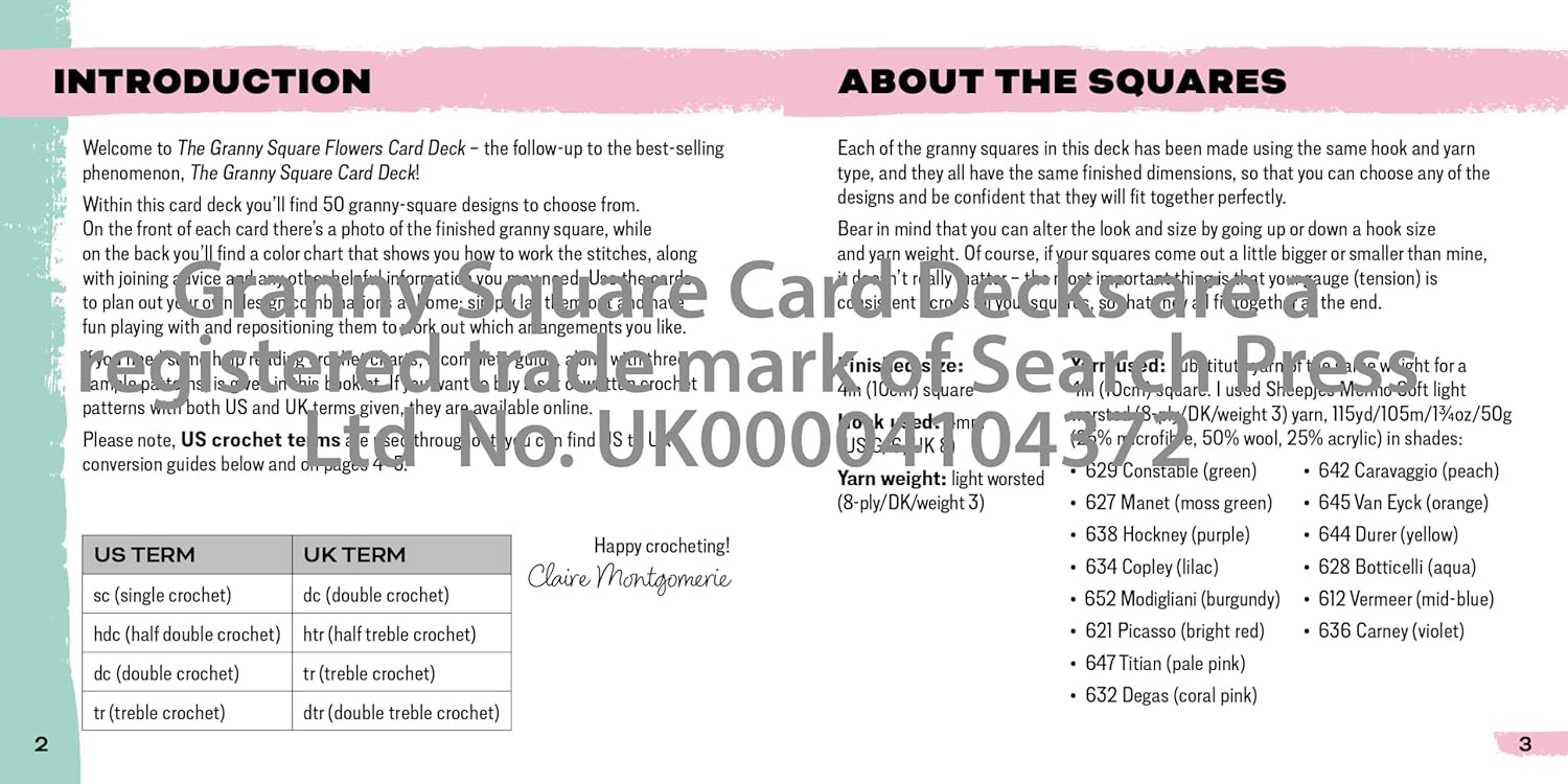 The Granny Square Flowers Card Deck™: 50 Mix and Match Designs (The Granny Square Card Deck™ Collection)