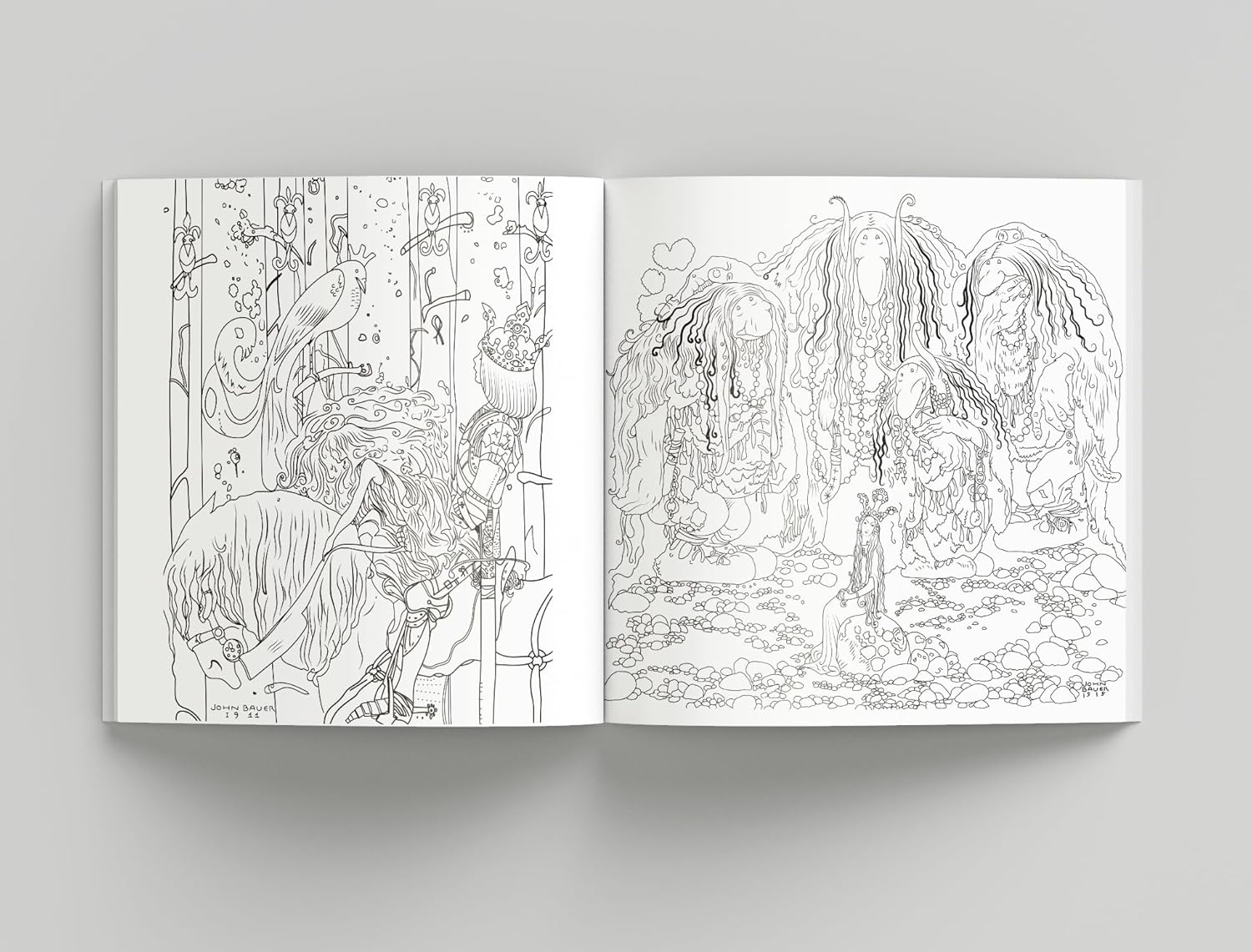 Fantasy Forest Coloring Book: John Bauer's World of Fairies and Trolls