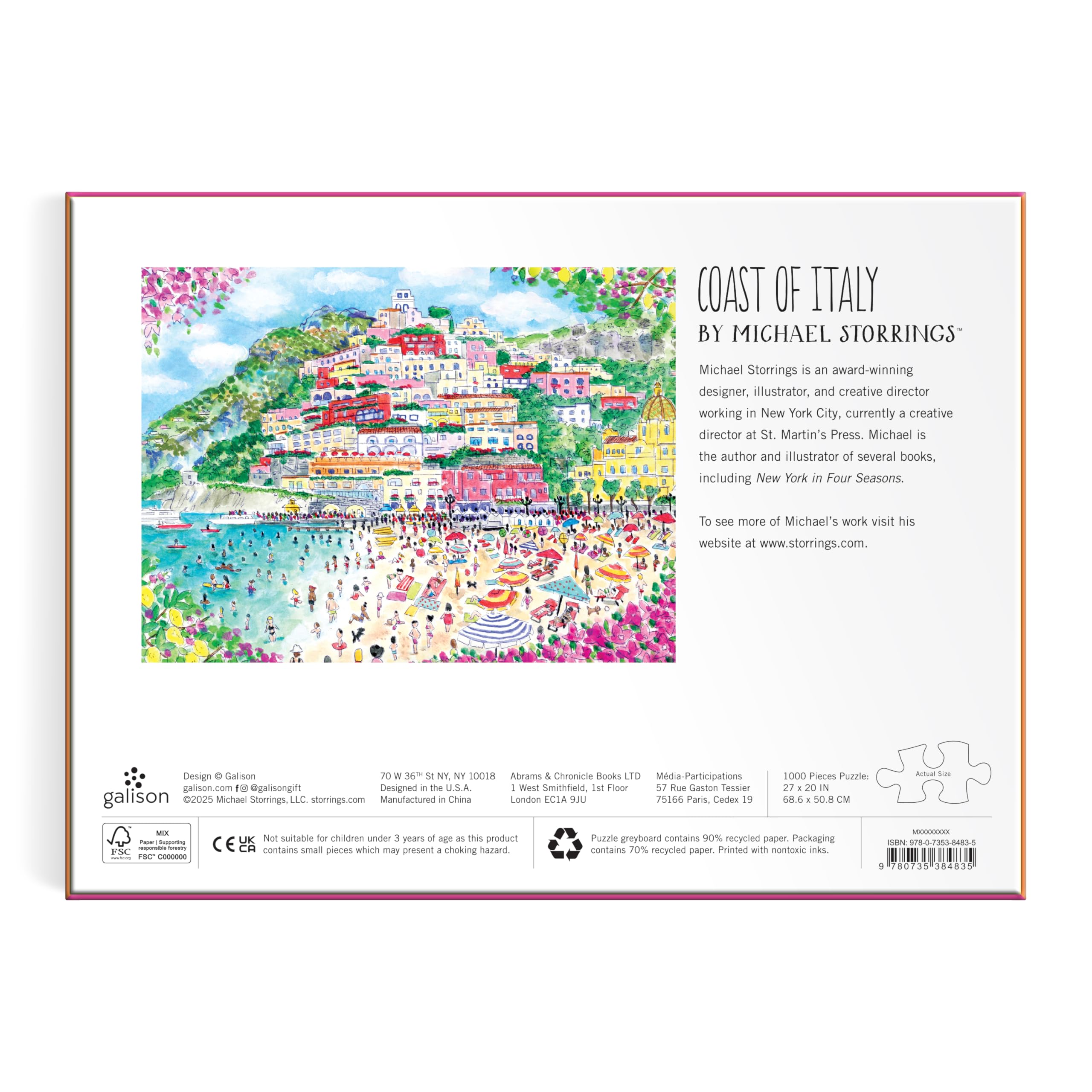 Coast Of Italy – 1000 Piece Michael Storrings Jigsaw Puzzle