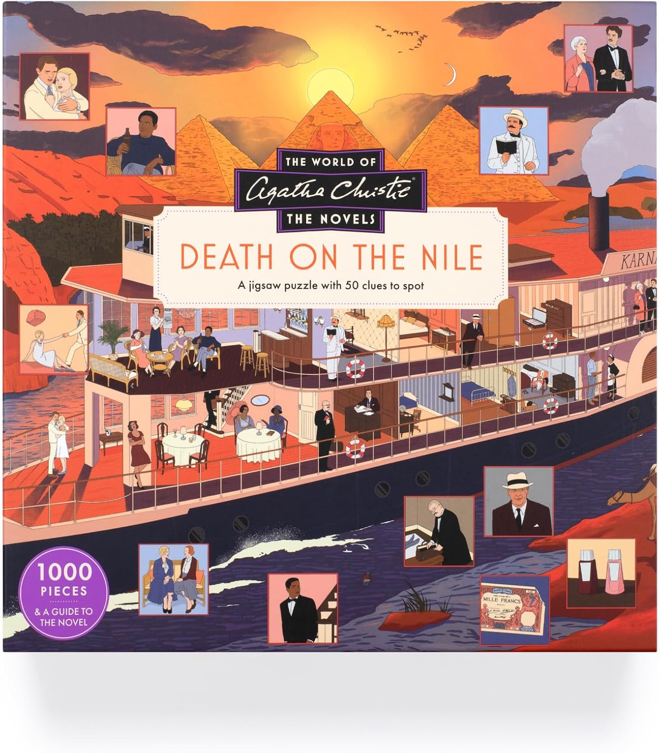 The World of Agatha Christie: Death on the Nile: A 1000-piece jigsaw puzzle with 50 clues to spot
