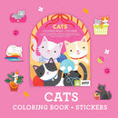 Petit Collage Cats Coloring Book with Stickers